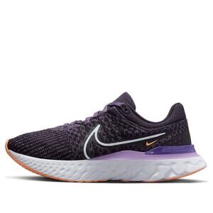NIKE Women's React Infinity Run Flyknit 3 Cave Purple Orange Shoes Size 10